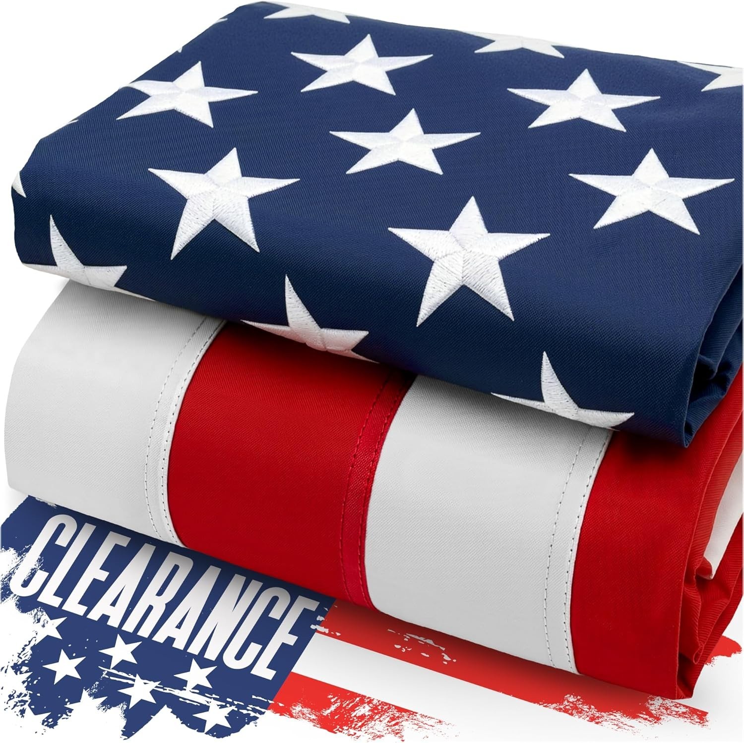 US American Flag 3×5 Embroidered Stars Reinforced Heavy-Duty United States Flag