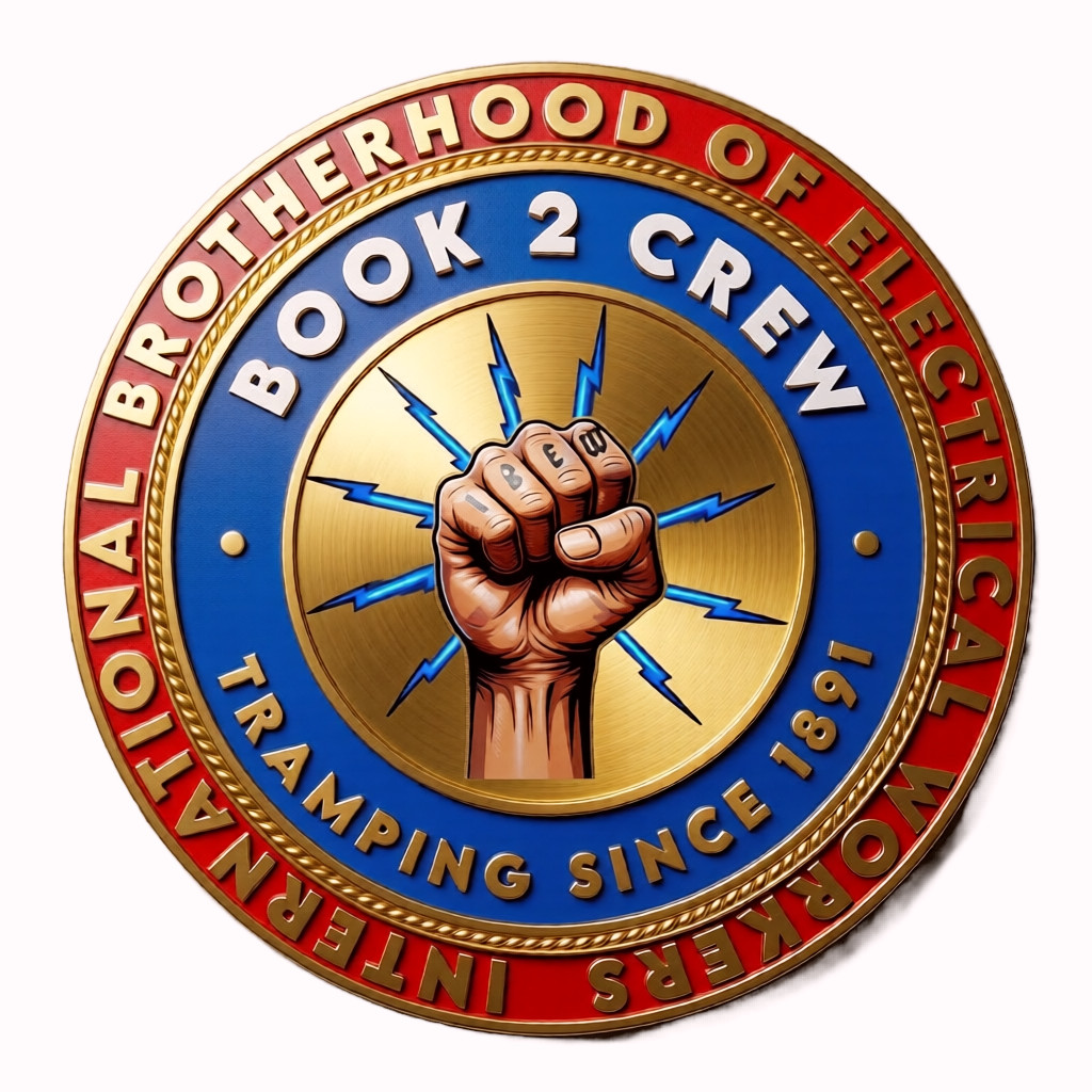 IBEW⚡WIREMAN ⚡UNION 👉👉 „BOOK 2 CREW 👈 👉ONE OF A KIND“ 👈👈 3″ DECAL