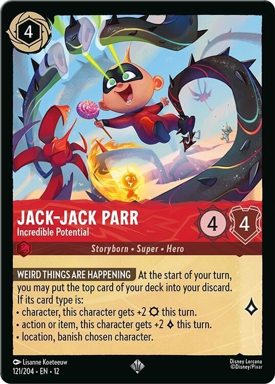 Disney Lorcana Wilds Unknown Jack-Jack Parr – Incredible Potential SR