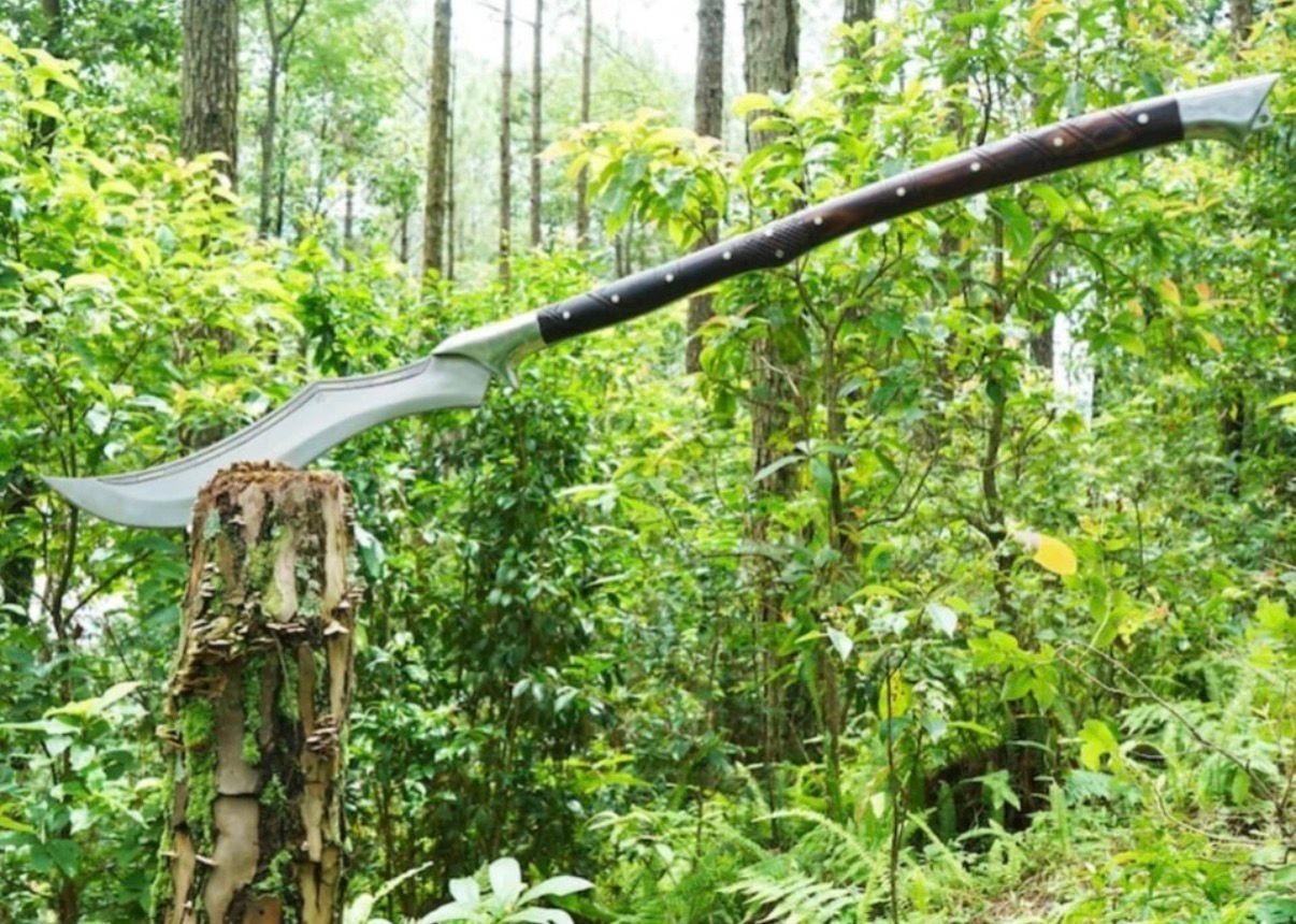 36“ Long Handed Machete Sword| Handmade Carbon Steel Blade | Hunting | Camping