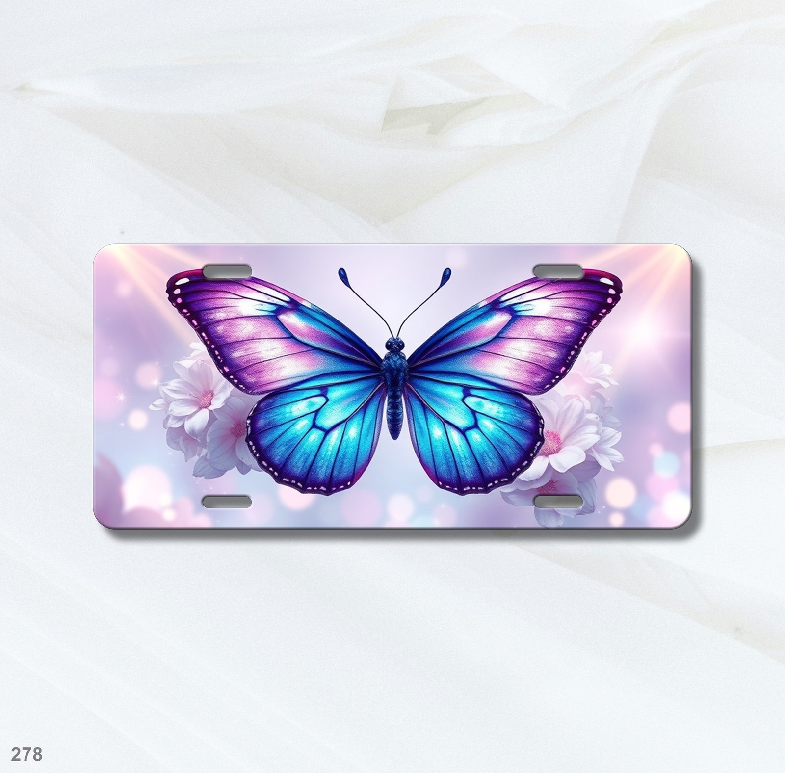 Butterfly Art Customizable Custom License Plate Front Car Auto Vanity USA Tag