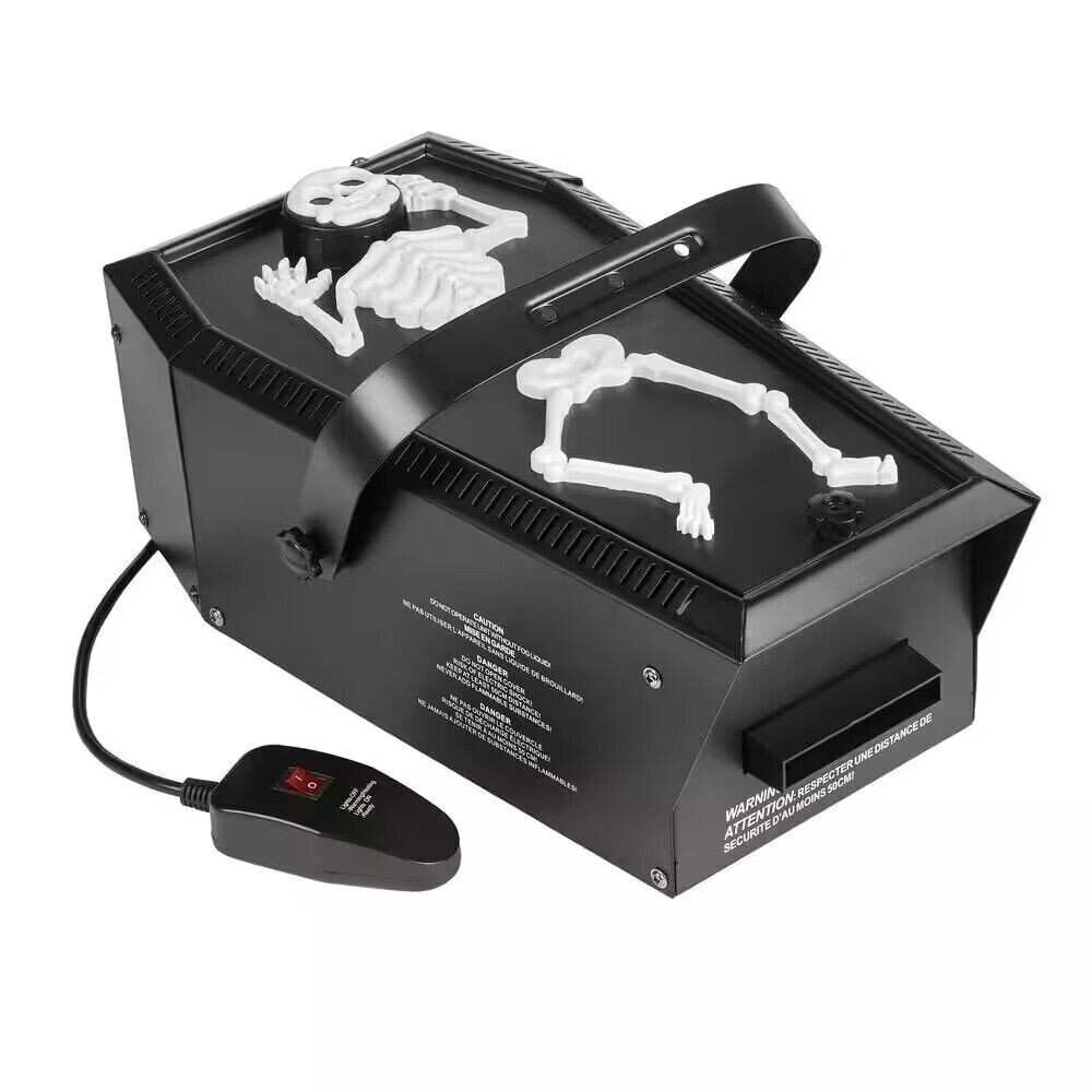 NEW Home Accents 400-Watt Skeleton Ground Fogger – Halloween Fog Machine 16″