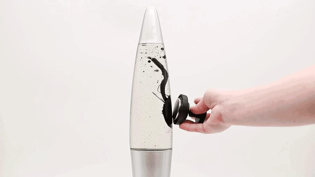 Magnetic Ferrofluid Lava Lamp, 15 Inch Retro Rocket Design – Energy Efficient