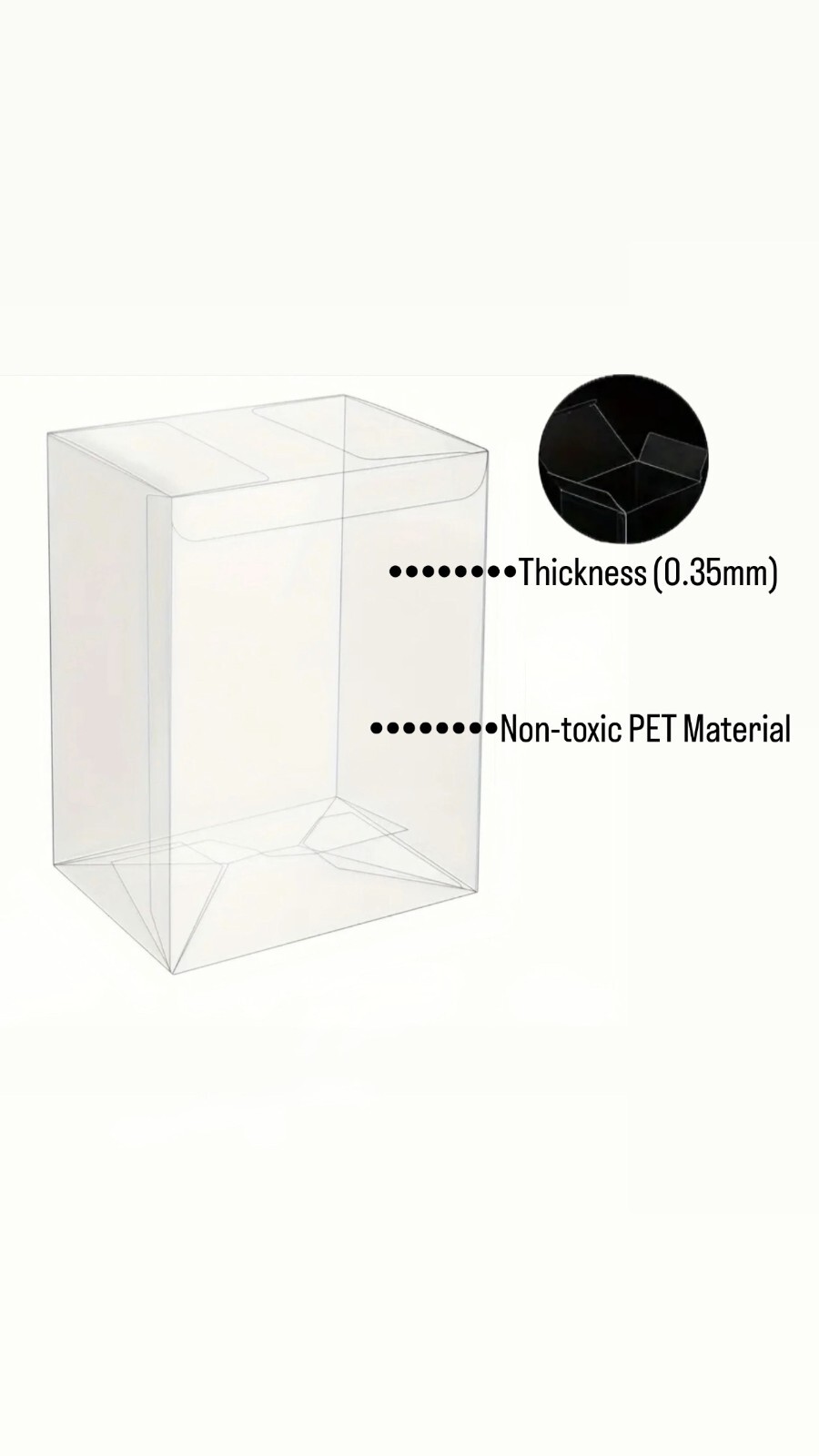 Pop Protector Case for Funko 4″ Vinyl Box Crystal Clear .35mm Case Lot of 2-100