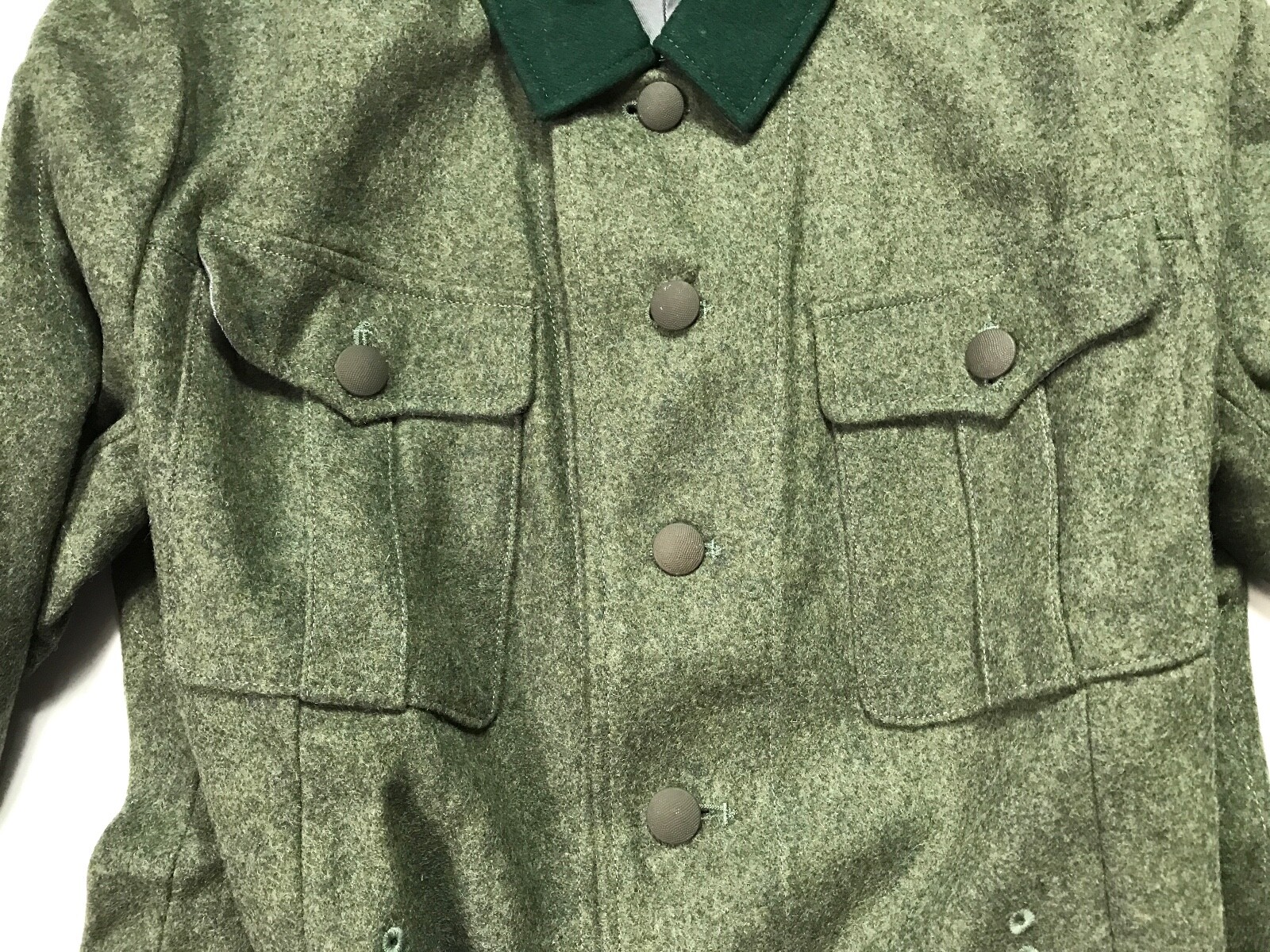WWII GERMAN HEER WAFFEN M1936 M36 WOOL COMBAT FIELD GREY TUNIC-XLARGE