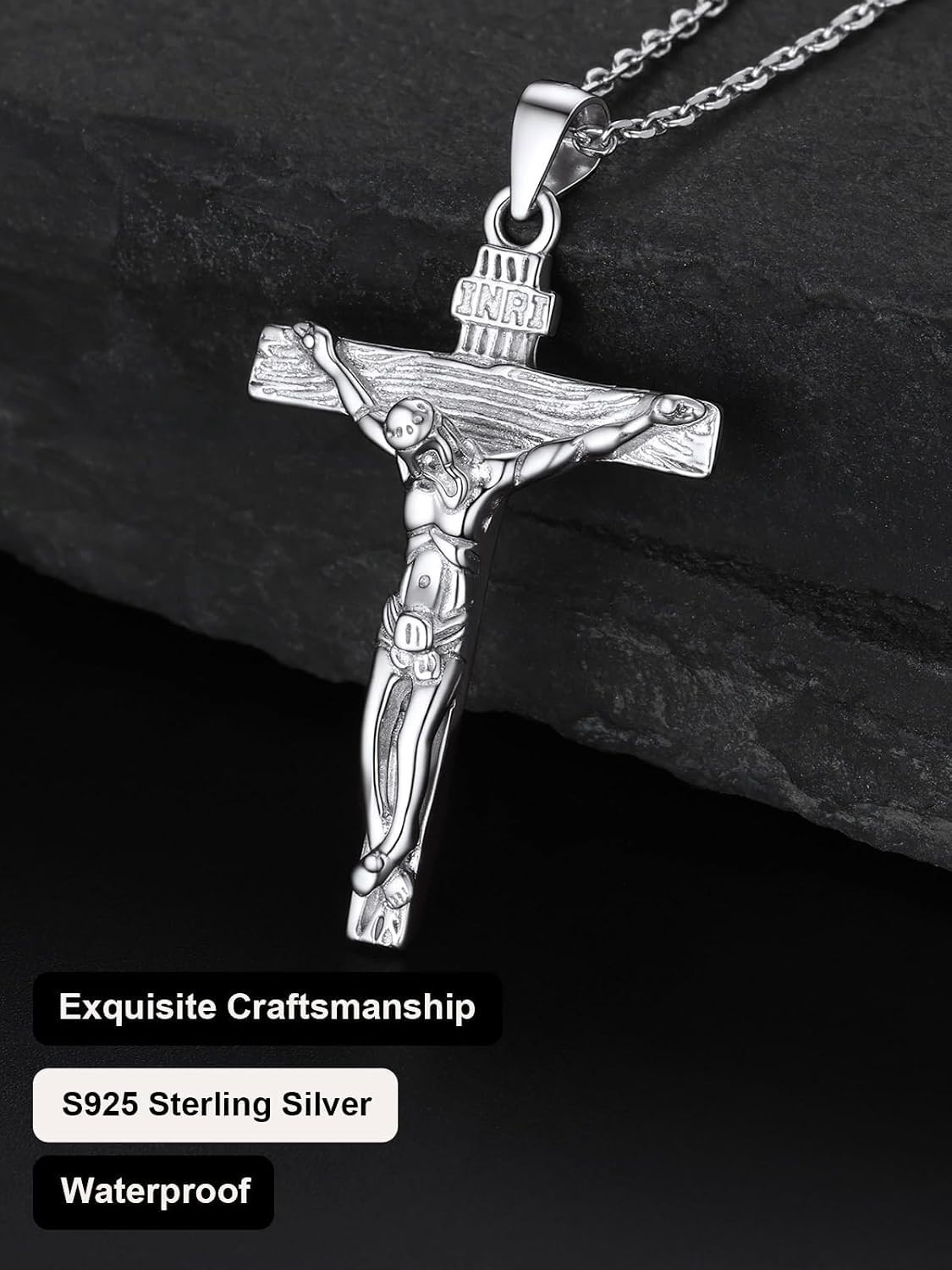 Meaningful Sterling Silver Crucifix Necklace – Perfect Gift for All Occasions
