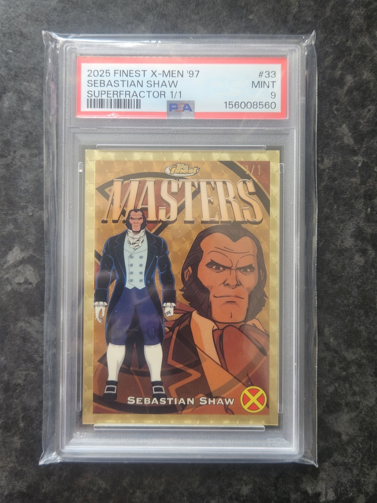2025 Finest X-Men ’97 Sebastian Shaw Superfractor 1/1 PSA 9 – True One of One