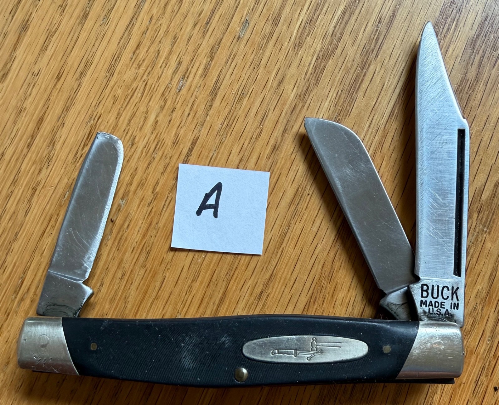 EARLY NO PATTERN NUMBER BUCK 301 STOCKMAN KNIFE USED N15*