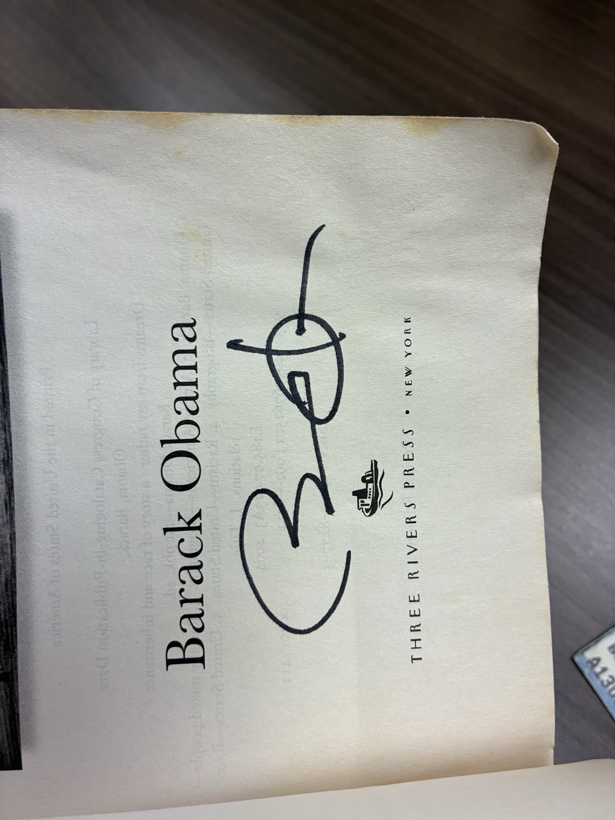 Barack Obama SIGNED Dreams From My Father Book Autograph as Senator With Proof