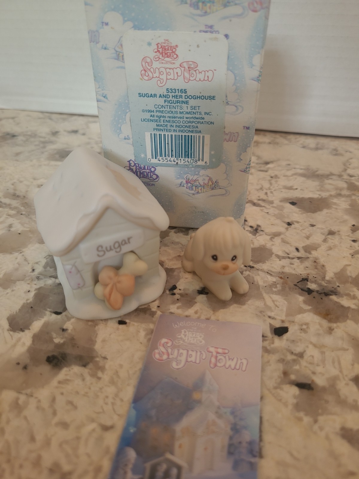Precious Moments Figurine Sugar Town Sugar And Dog House Puppy