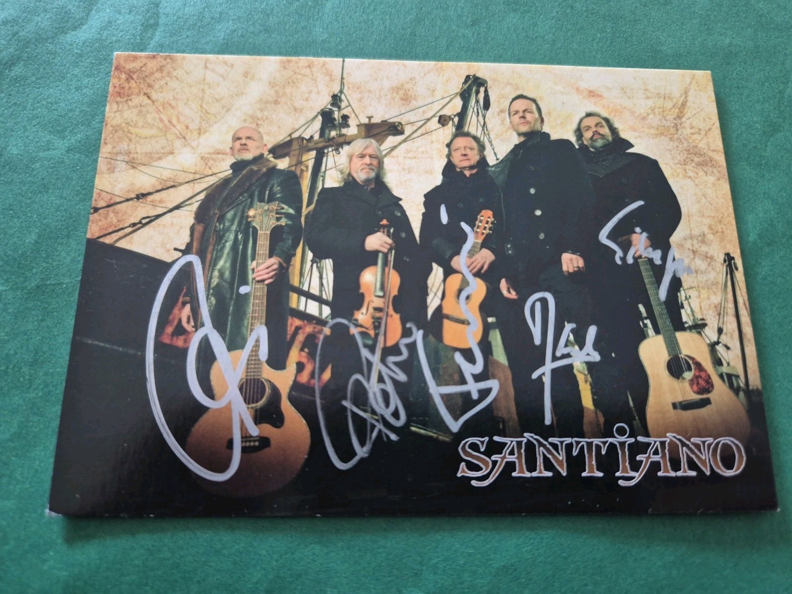 Santiano, music, autograph card