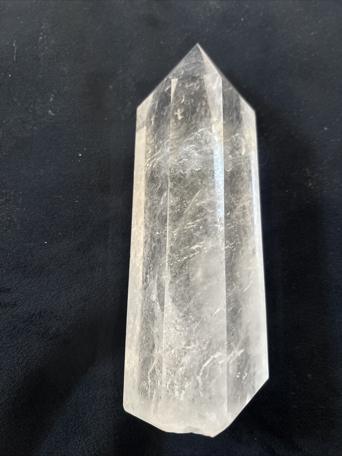 Natural Clear Quartz Crystal Tower Generator Point 6” 1lb 5.8oz Polished