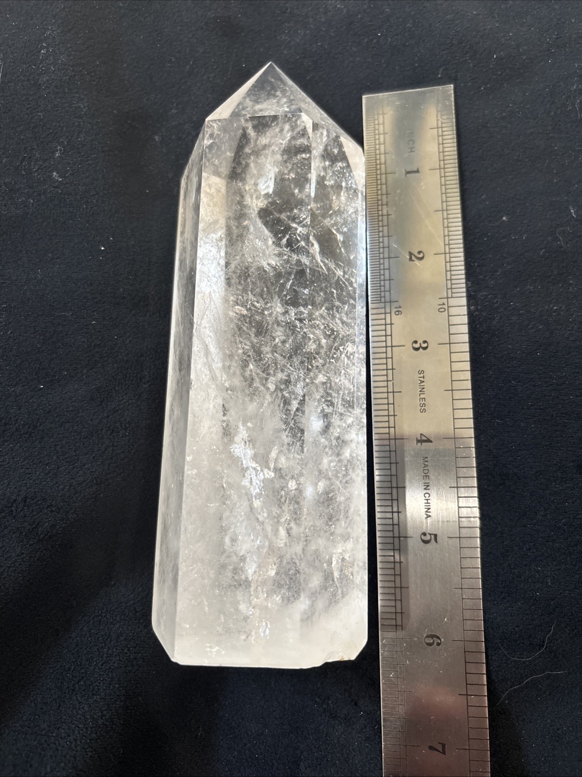 Natural Clear Quartz Crystal Tower Generator Point 6” 1lb 5.8oz Polished