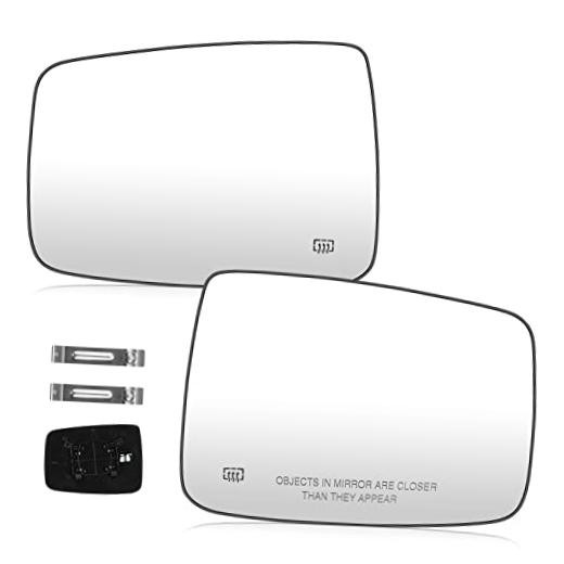 Side Mirror Glass for Dodge Ram 1500 2009-2017; Ram 2500 1 Pair (Left+Right)