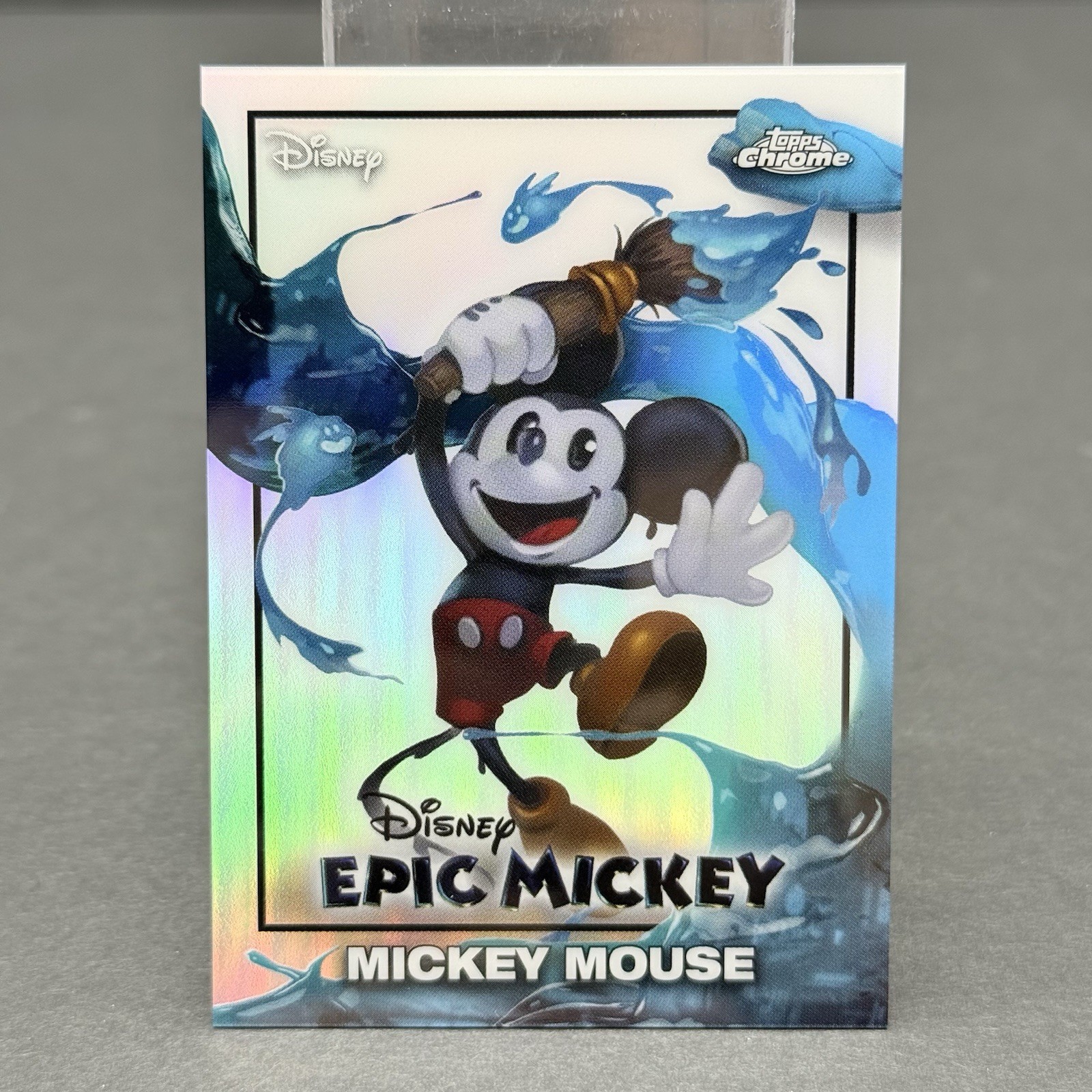 2026 Topps Disney Neon Epic Mickey Mouse #EM-1 Chrome Trading Card