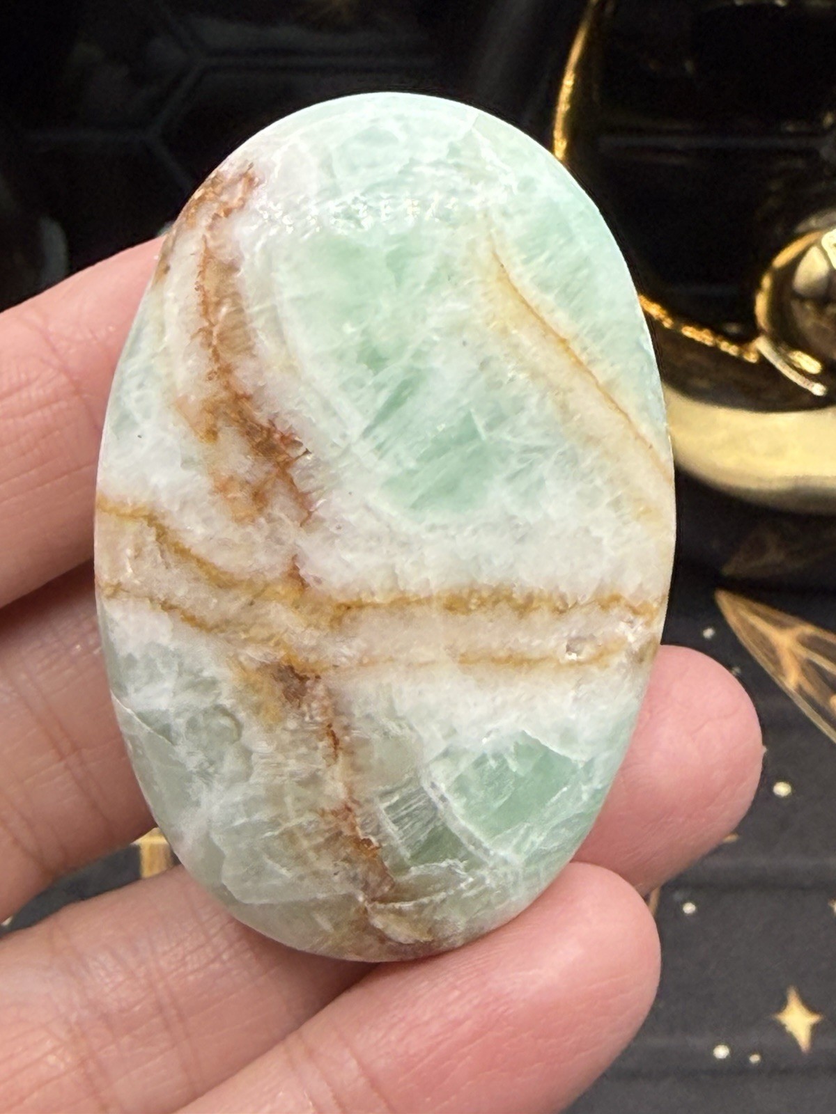 Natural Caribbean Calcite Palm Stones Free shipping