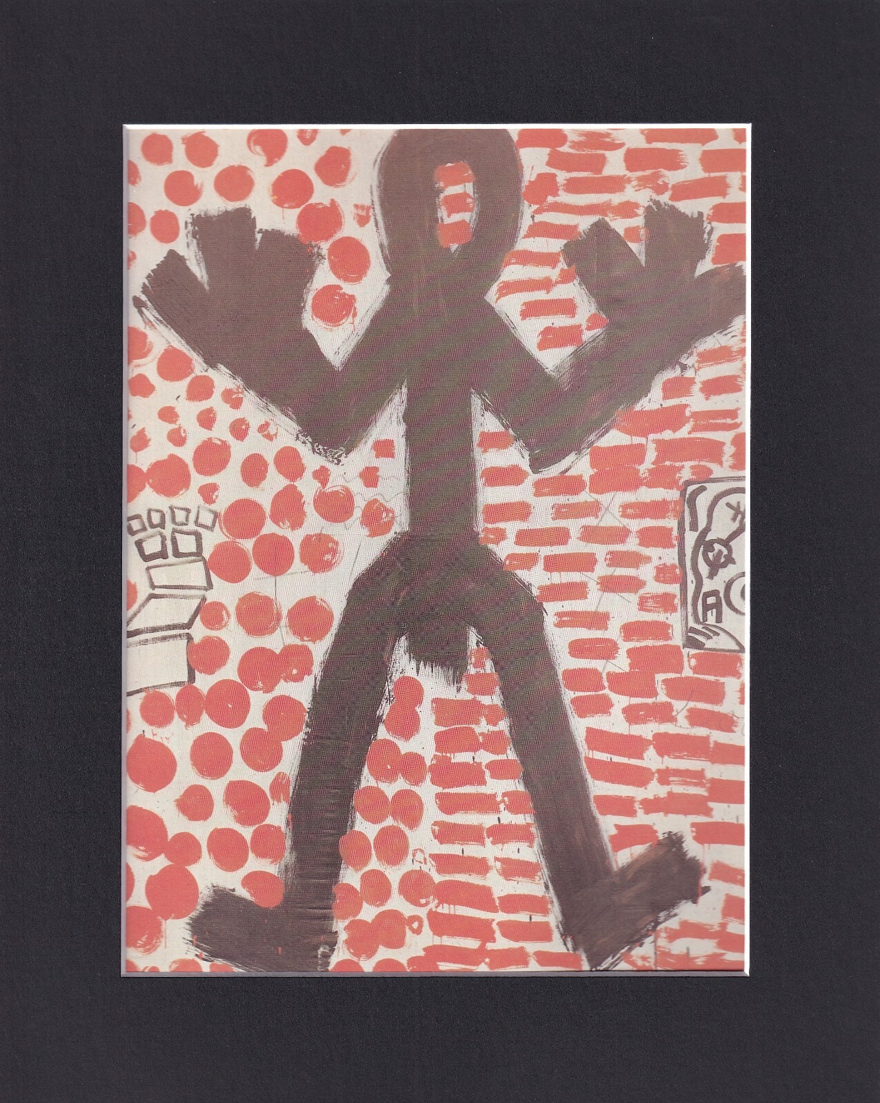 8X10″ Matted Print Contemporary Art Picture: A.R. Penck, Standpoint, 1971
