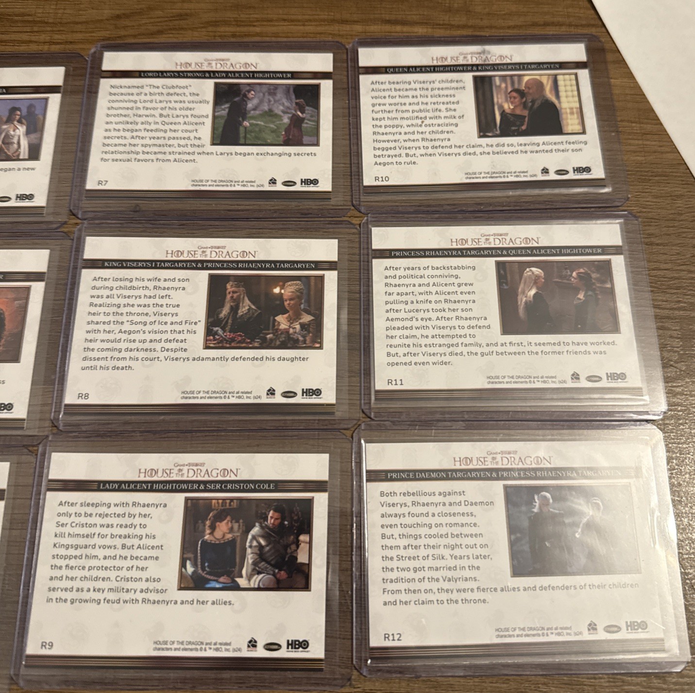 2024 House of the Dragon Season 1 Relationships Set R1 – R12 Complete Set