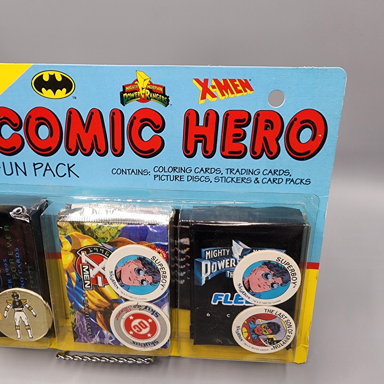 Vintage Fleer Comic Hero Fun Pack Batman X Men Power Rangers! 12 Packs + Bonus