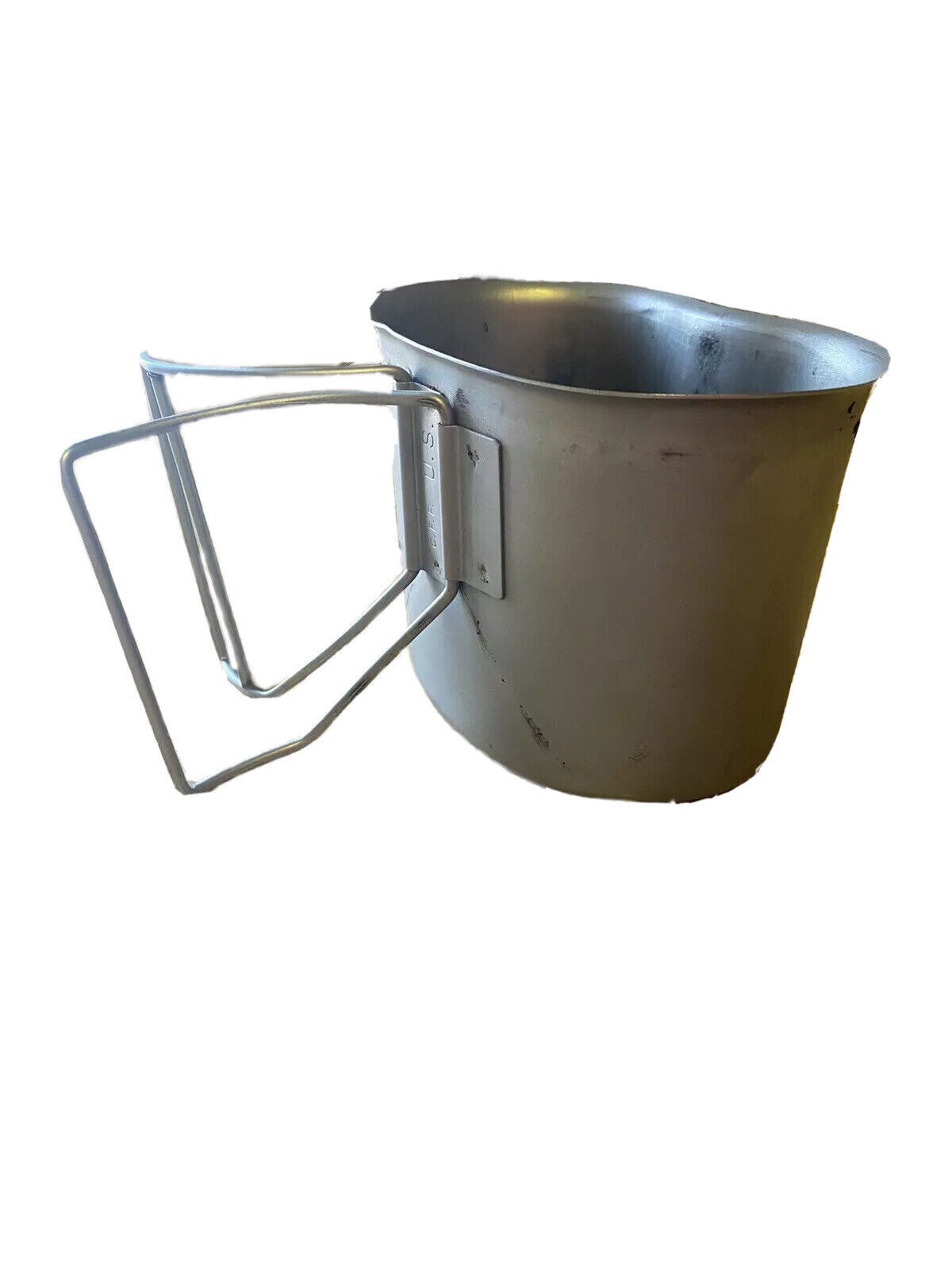 GENUINE US Military Issue Metal CANTEEN CUP 1 QT USGI HEAVY DUTY Wire Handle VGC