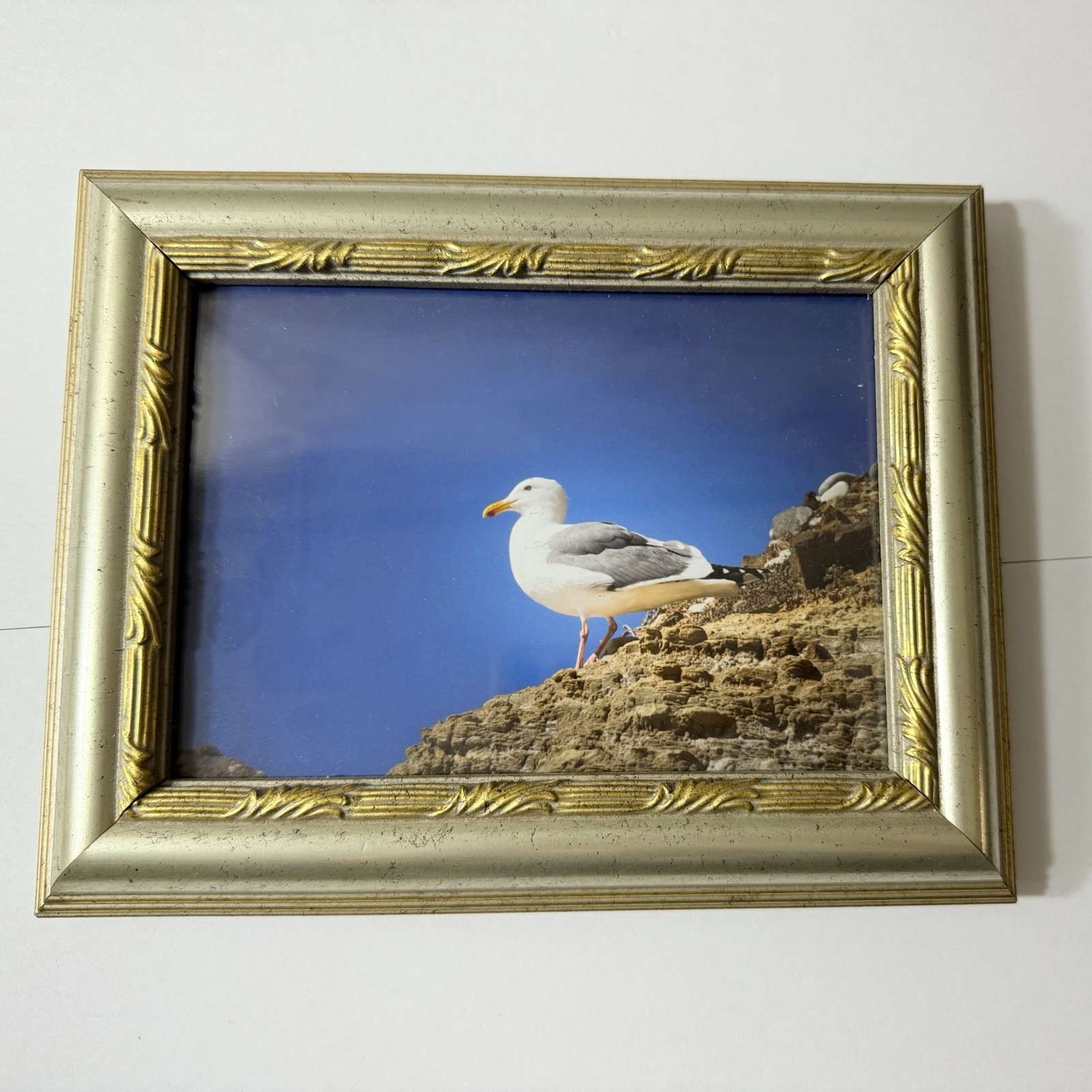 MCM Gold‑Tone Picture Frame – 5×8 Sculptural Mid‑Century Style