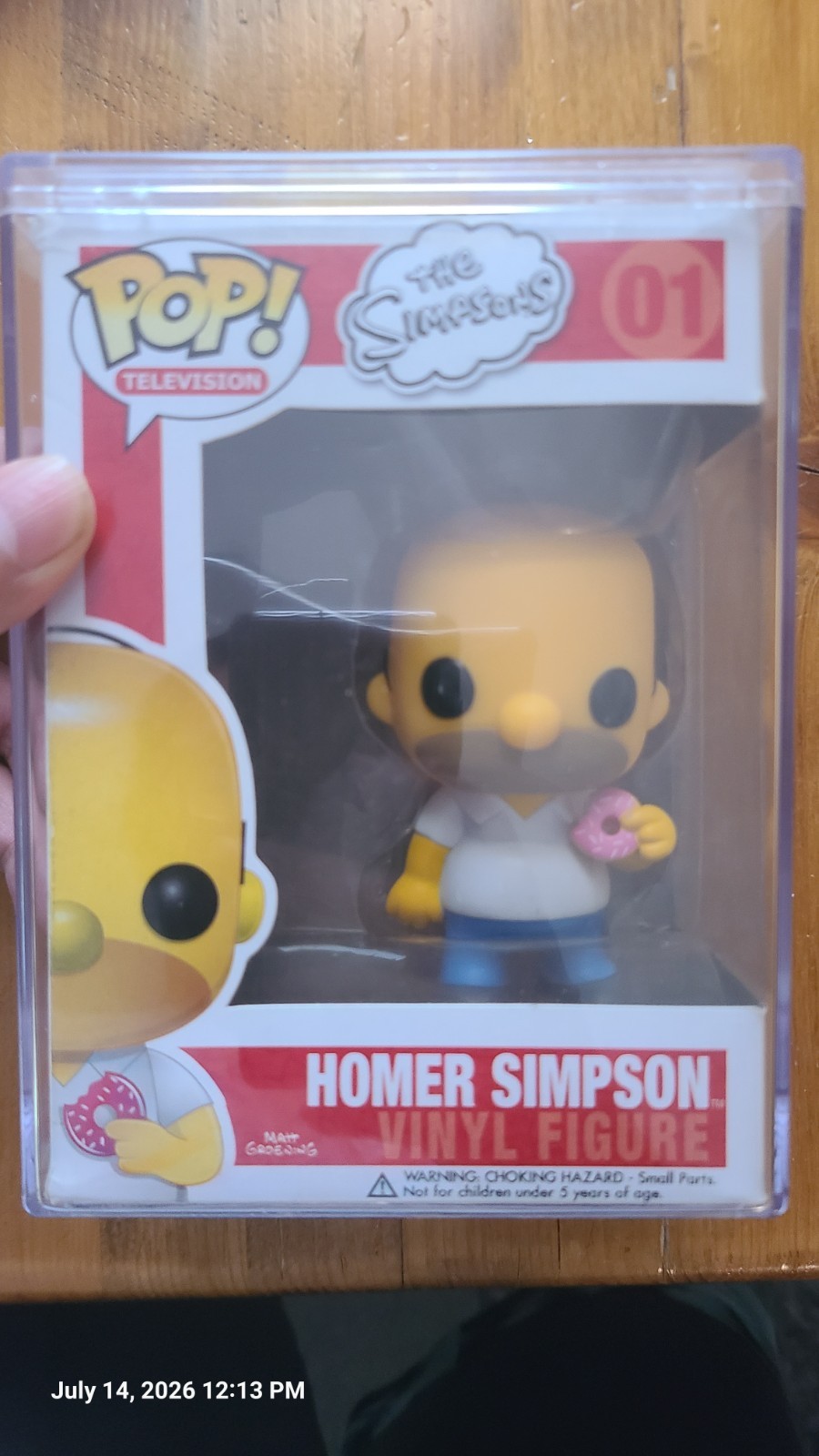 Funko Pop! The Simpsons Homer Simpson #01 (VAULTED) W/ Pop Protector RARE