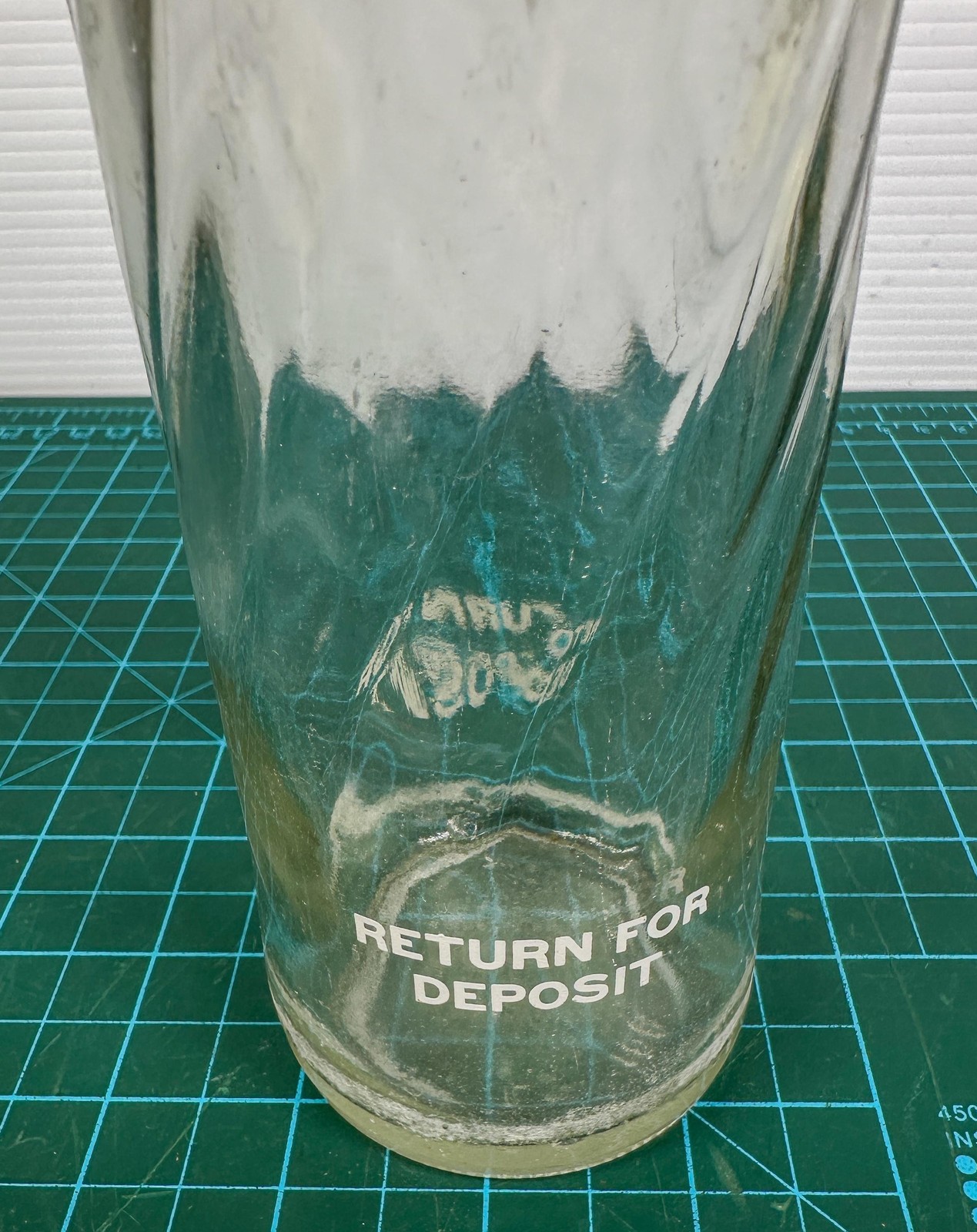 VTG Pepsi Cola 16 Oz Glass Soda Swirl Bottle Money Back Return Deposit Pint ACL