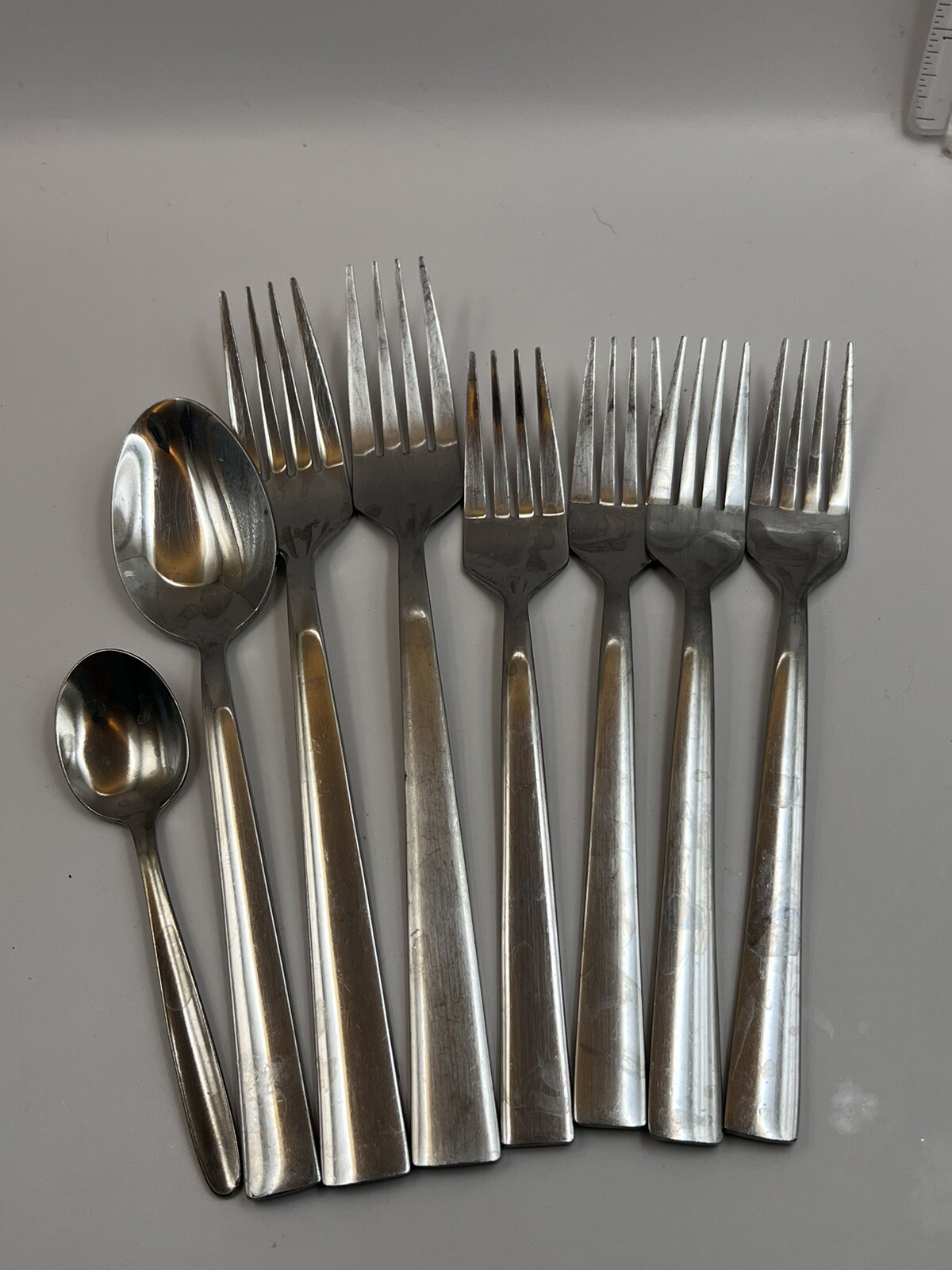 Stainless Steel Flatware 7 Replacement Pieces Forks Spoon Heavy No Pattern