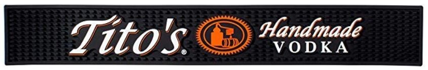 TITO’S Handmade Vodka Counter Bar Mats – 3.25” X 23” Thick Rubber NEW