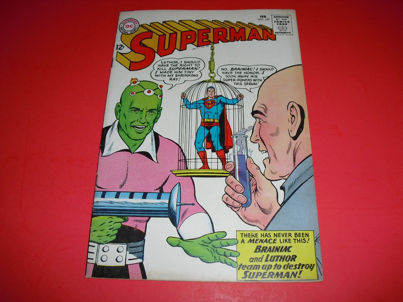 Superman #167 in VG+ 4.5 COND from 1964! DC very good unrestored C260