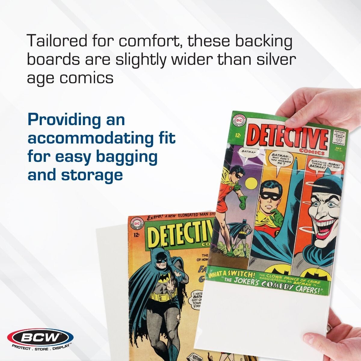 2 packs of 100 (200) BCW 7″ x 10″ Silver Age Comic White Backing Boards