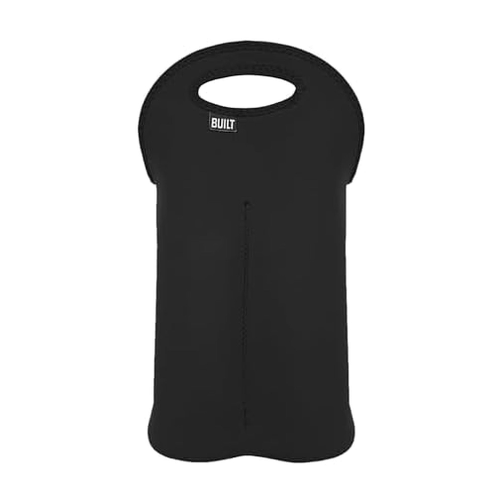 2BBLK 2Bottle Neoprene Wine Water Bottle Carry Tote Black Stain Resistant