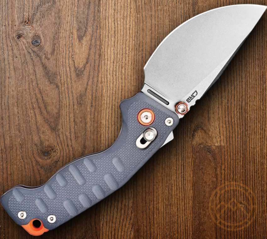 CJRB Doubletap Folding Knife 3⅞“ D2 Tool Steel Drop Point Blade Blue G10 Handle