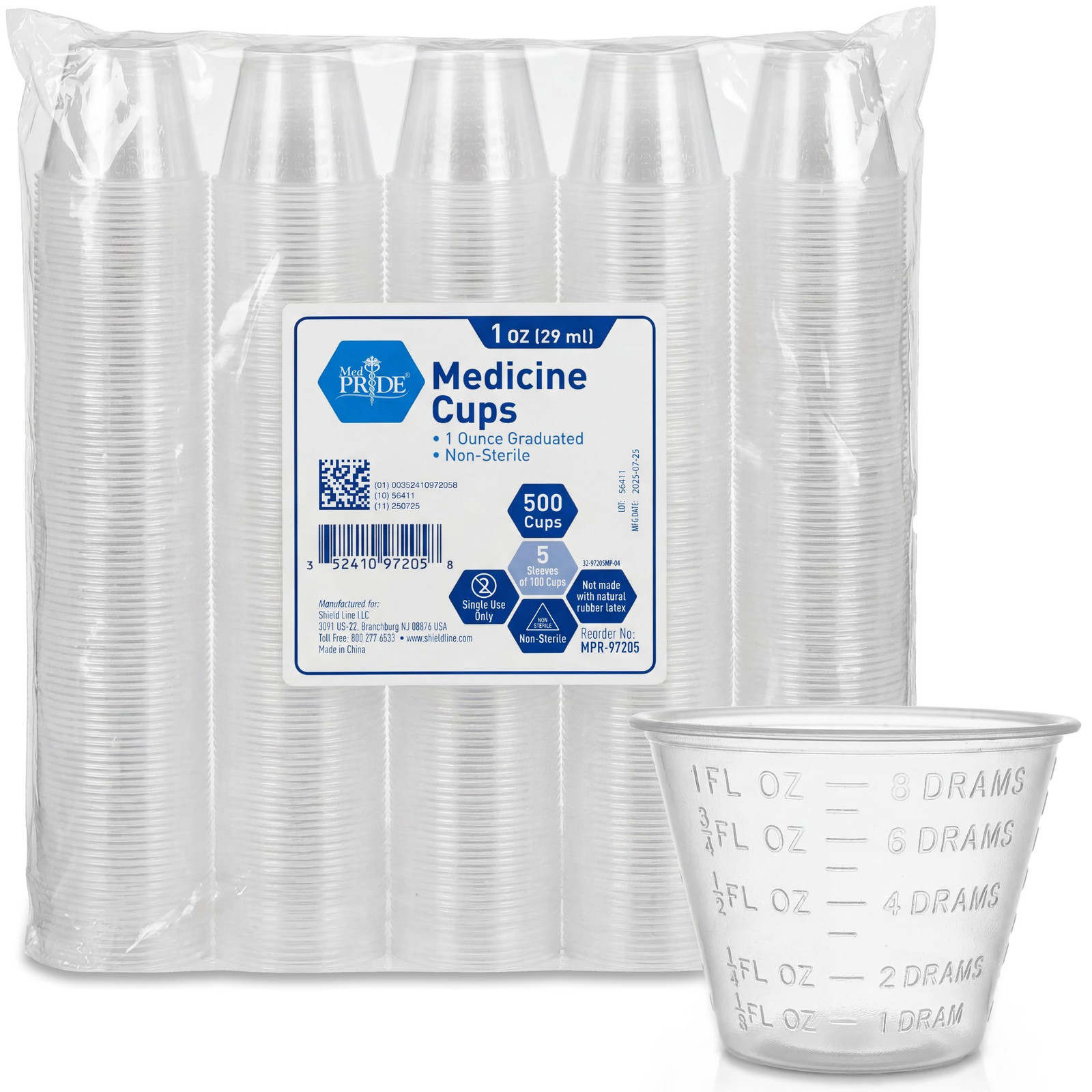 MED Pride Graduated, Medicine Cups – Set of 500
