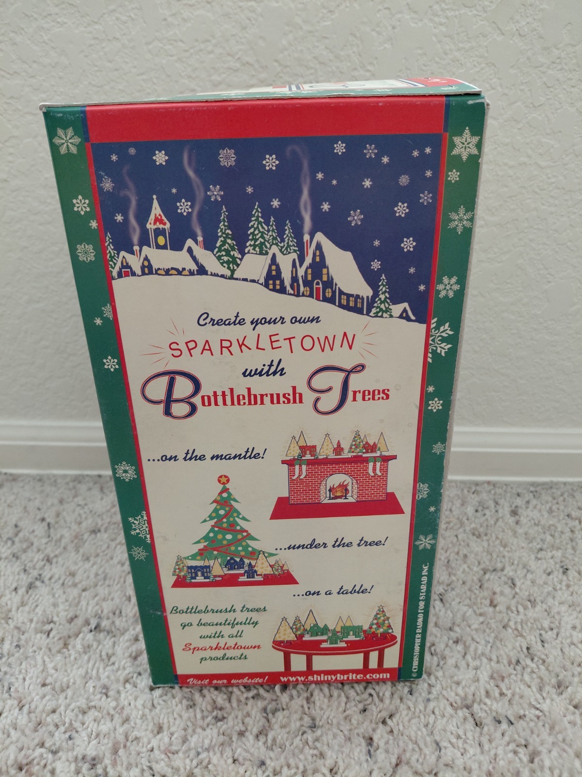 Christopher Radko Shiny Brite Bottlebrush Tree Christmas 12” Multi Color