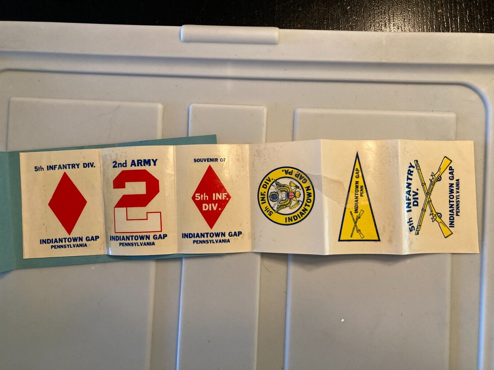 Fort Indiantown Gap Military Reservation.-1950’s Window decals -Jonestown, Pa.