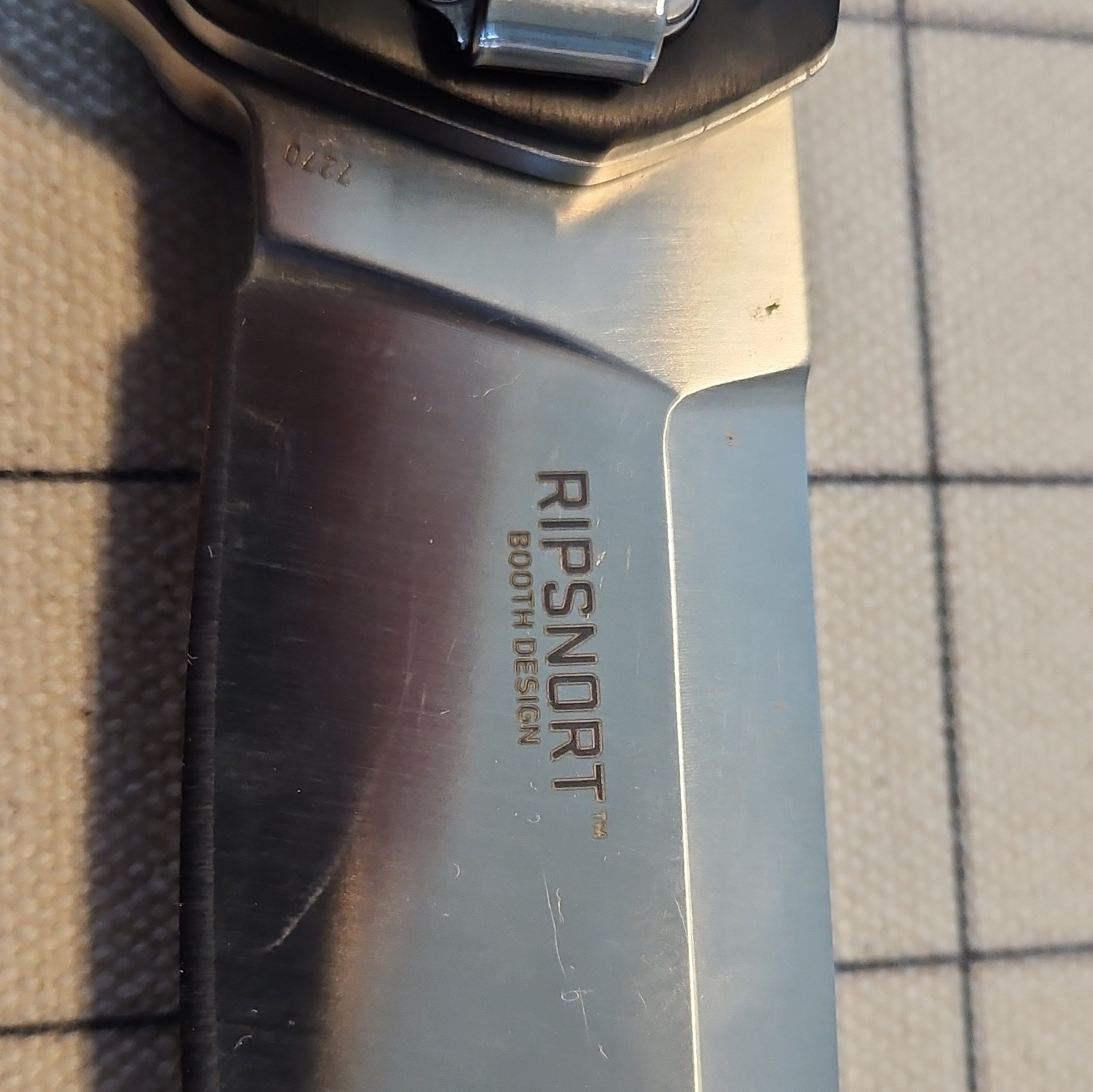 CRKT Ripsnort Black Manual Frame Lock Plain Cleaver Blade Stainless Clip