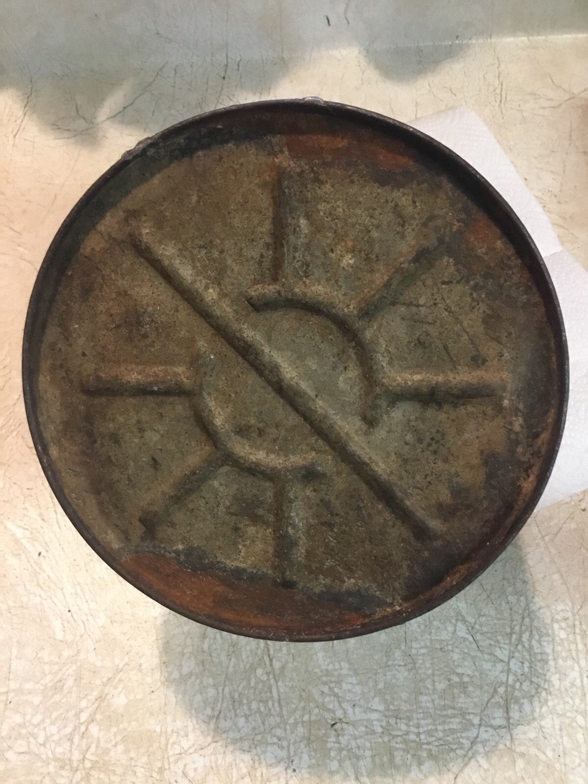 Vintage CANCO Galvanized Steel Gas Can Wood Handle Works Hardware Kentucky