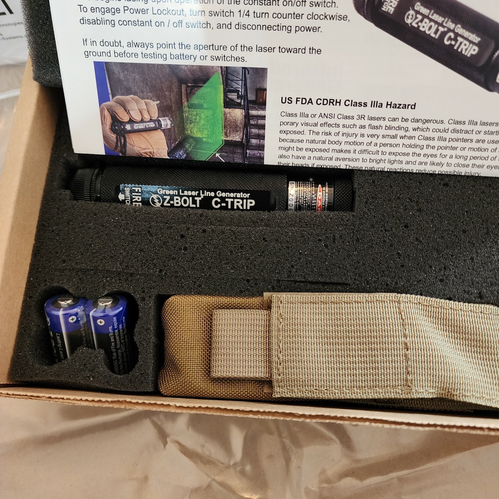 Z-Bolt C-Trip Command & Trip Wire Illuminator Laser GREEN Line Generator *A08*
