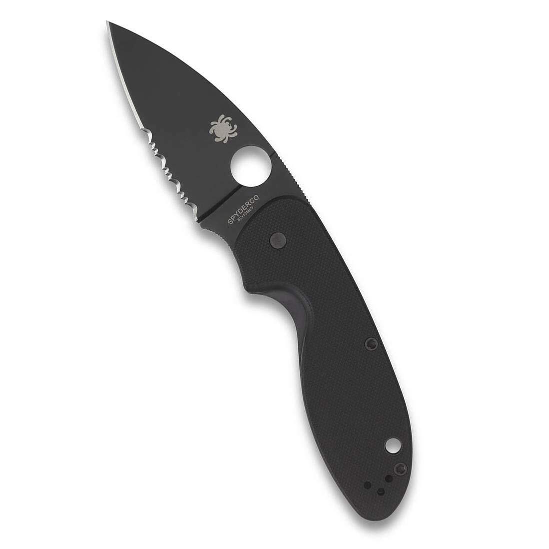 Spyderco Efficient Numbered, with 2.98″ Drop-Point Black Blade, C216GPSBBK