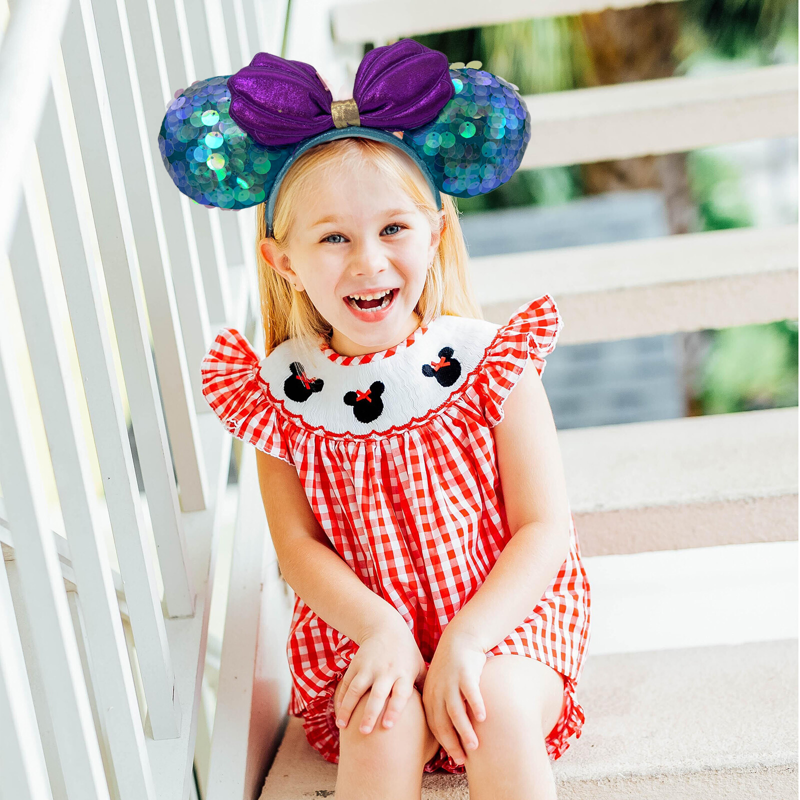 Disney Parks Little Mermaid Ariel Purple Iridescent Minnie Ears Headband US POST