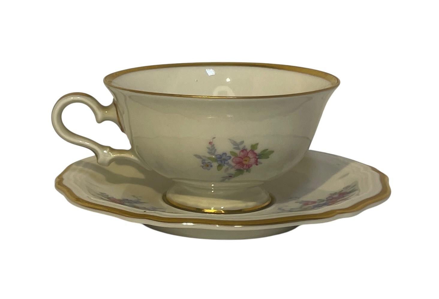 Vintage Rosenthal Bahnhof Selb Chippendale Tea Cup Saucer US Zone Germany