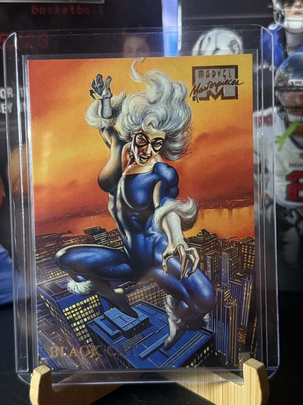 1996 Marvel Masterpieces Base Card #4 Black Cat- Boris & Julie