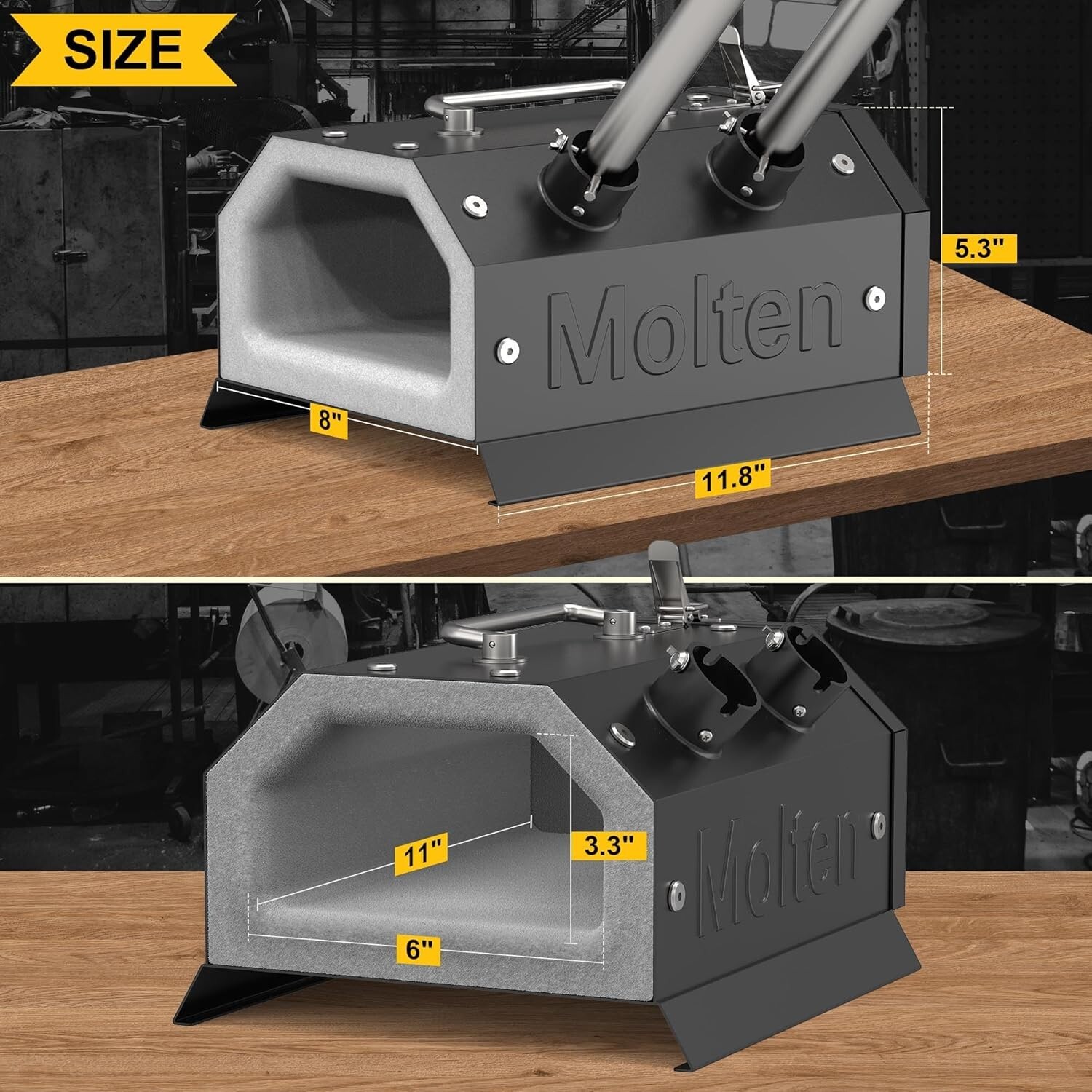 Double Burner Propane Forge for Home＆Professional, Gas Forge-Efficient Heating