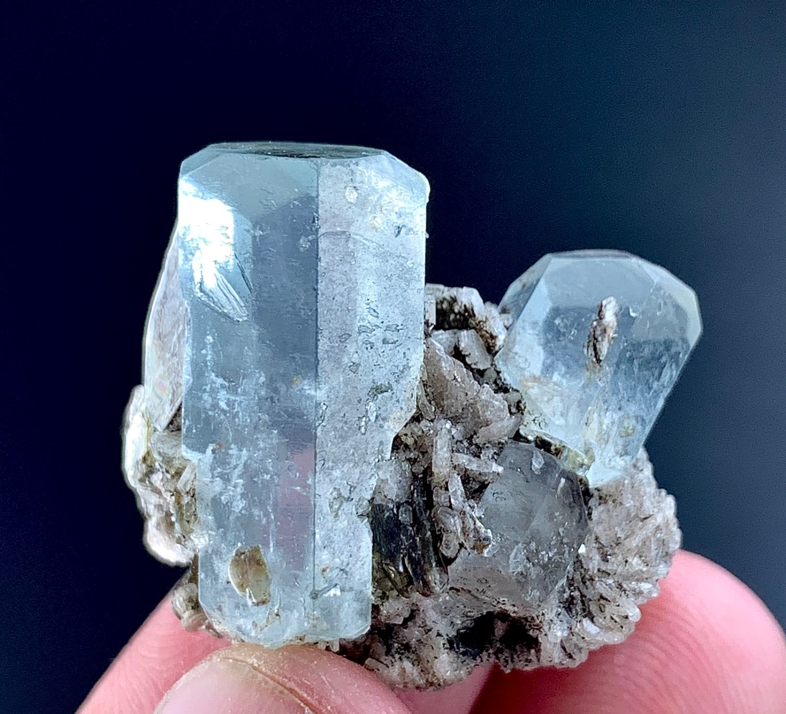 57 Carat Natural Diamond Cut Aquamarine Crystal specimen from Skardu, Pakistan