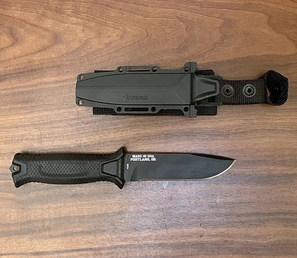 Gerber StrongArm Fixed Blade Knife – Full Tang Survival Tactical Knife NEW