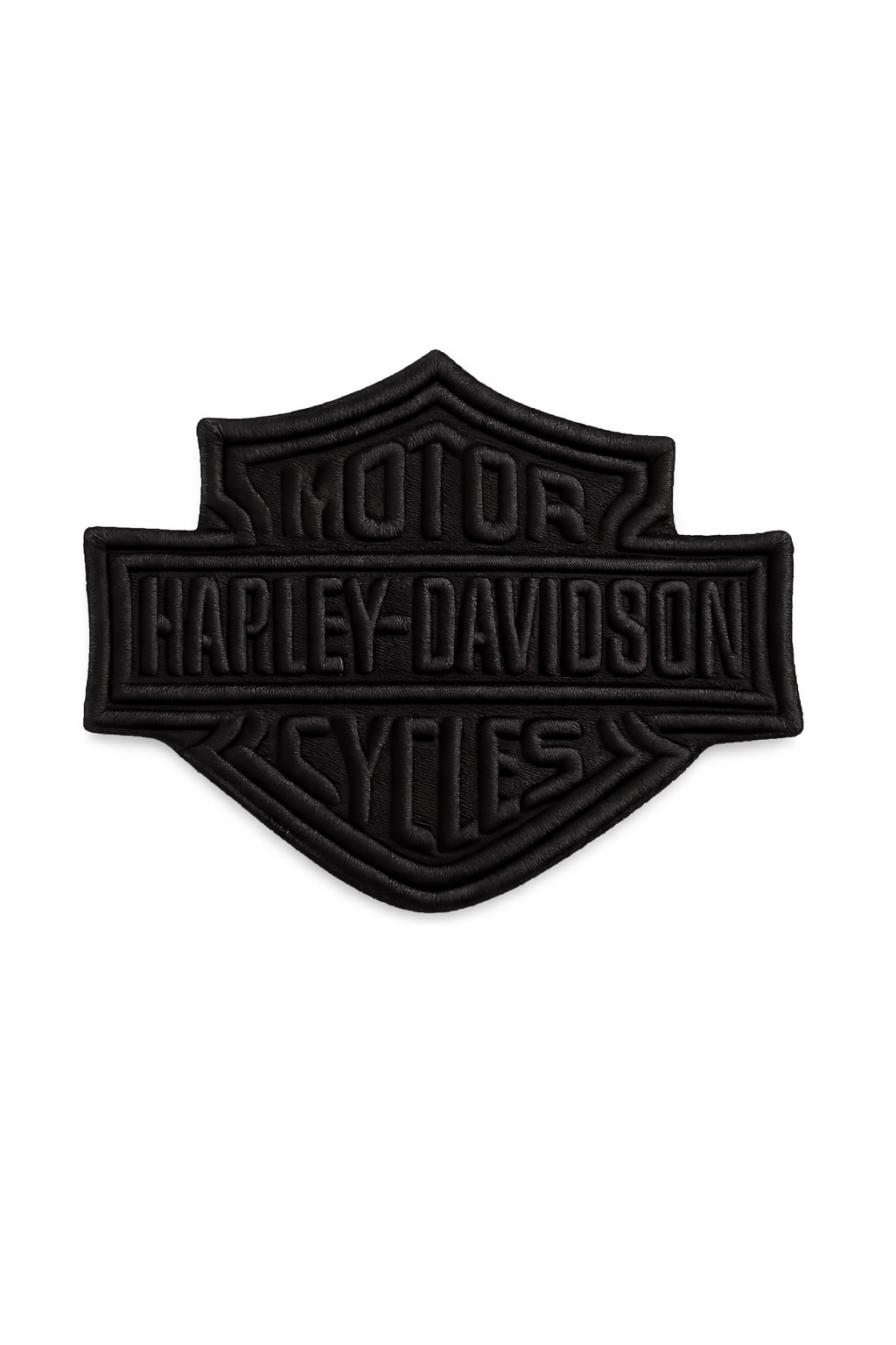 Embroidered Iron On Sew Patch Harley-Davidson Black Bar & Shield 2.5×3 Inches