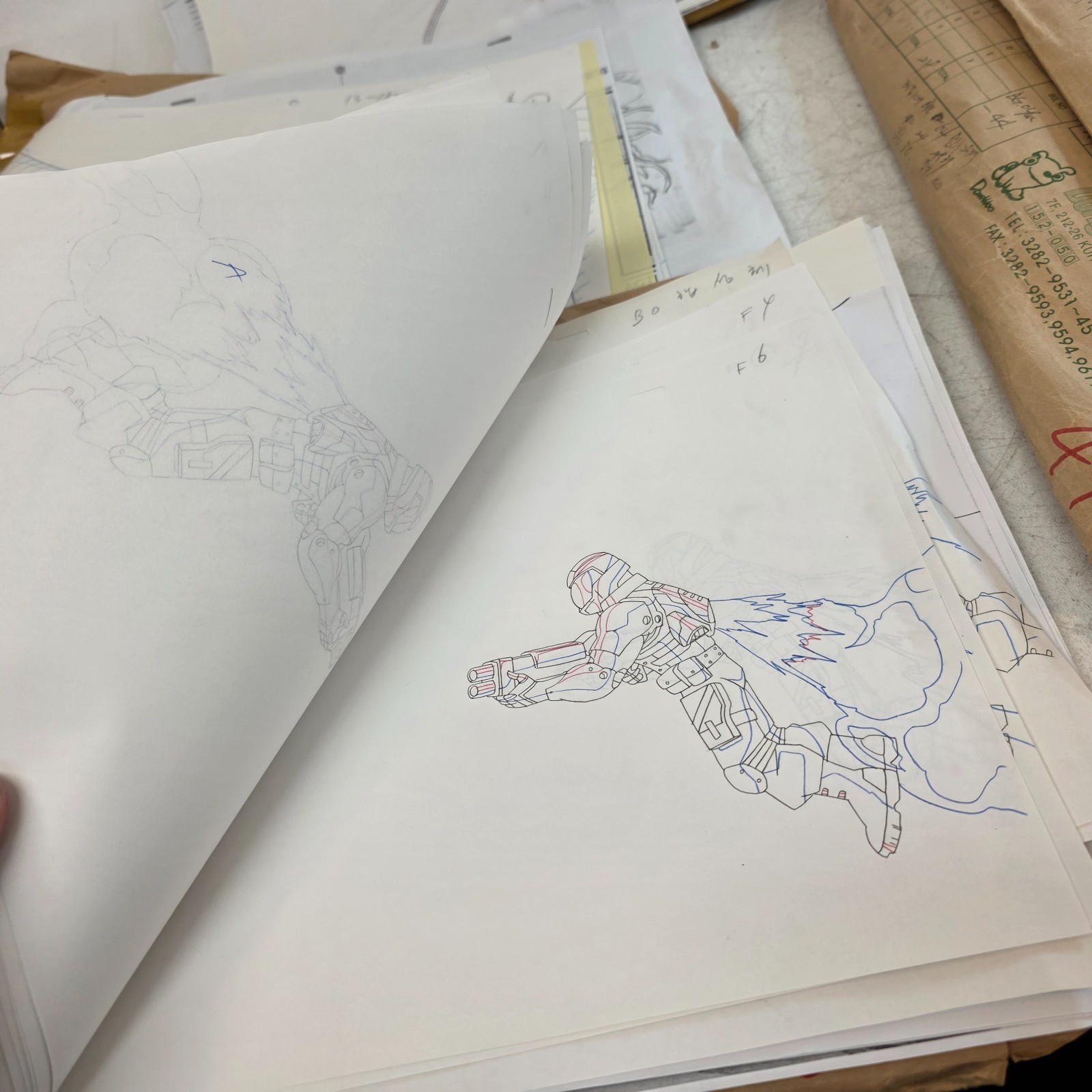 Ultimate Spider-Man Production Animation Cel Drawing Lot Marvel Doc Oc Nick Fury