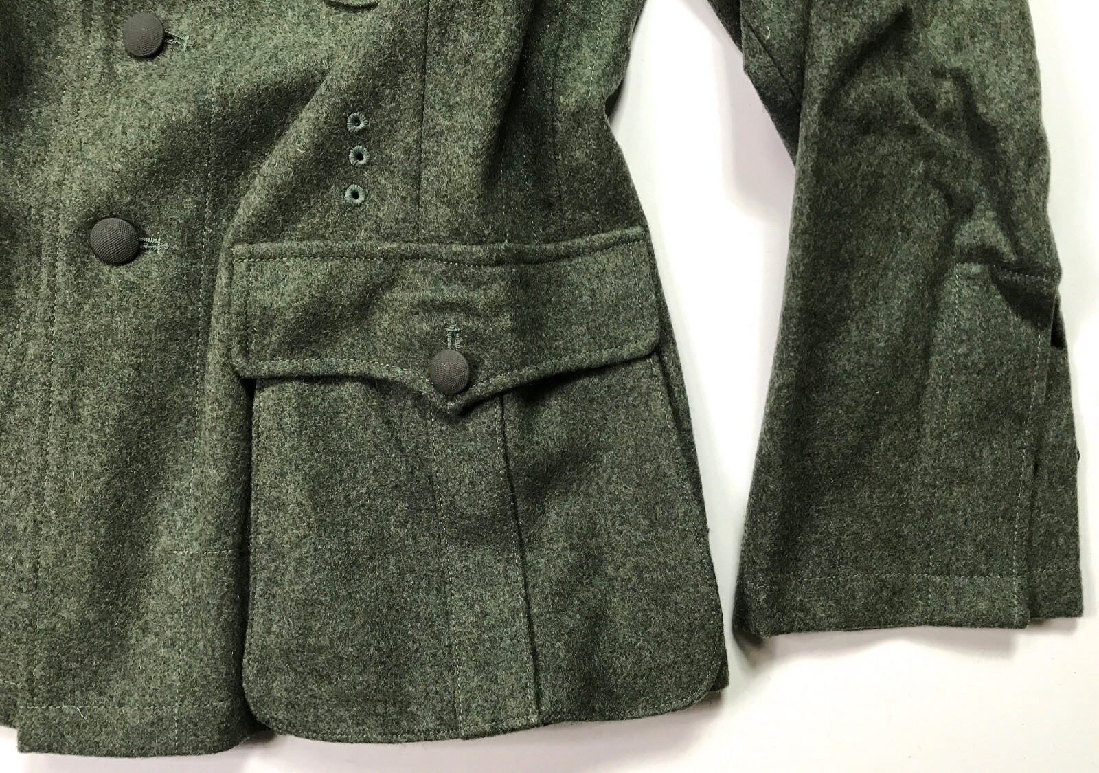 WWII GERMAN HEER WAFFEN M1936 M36 WOOL COMBAT FIELD GREY TUNIC-XLARGE
