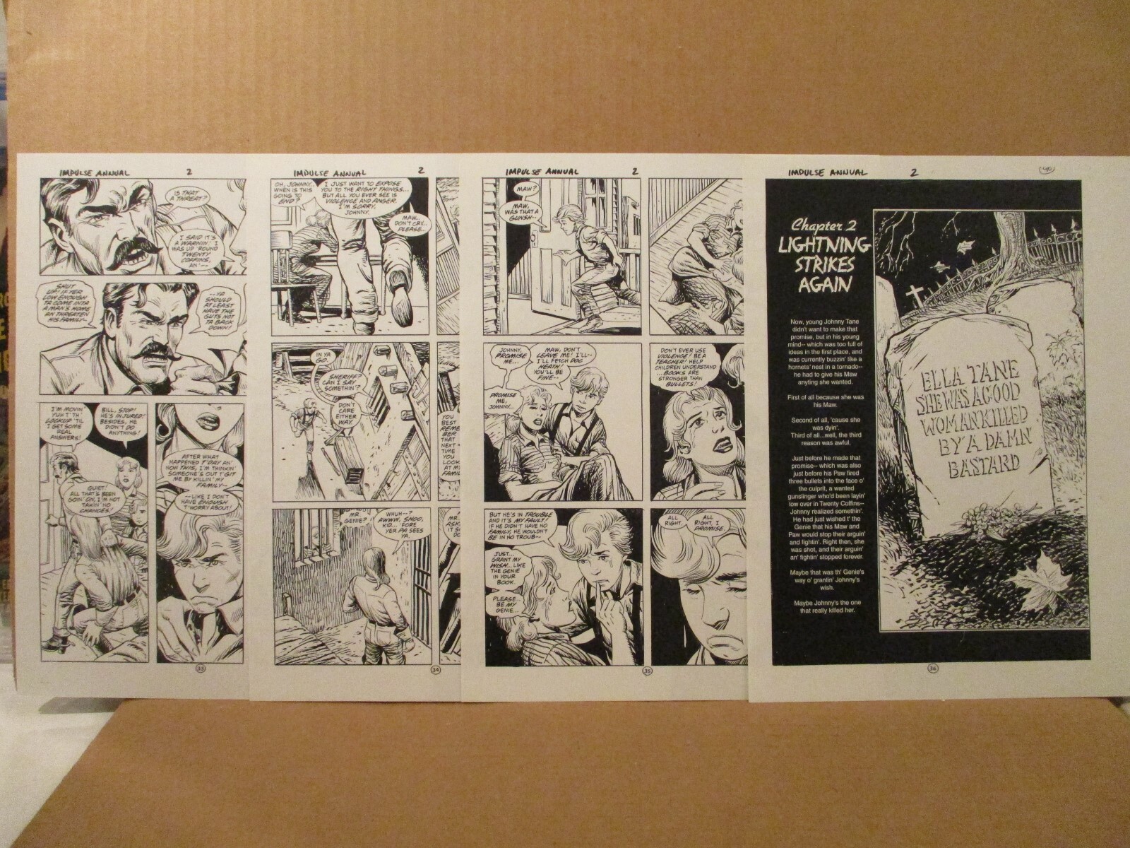 Impulse Annual 2 PRODUCTION ART 20 Page B&W Proof Lot DC Comic Silverprint Stats